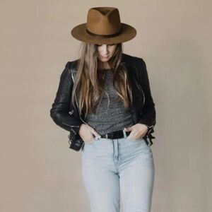 ANUPAYA 100% Wool Felt Supertramp Fedora in Khaki Brown MADE IN CANADA Unisex